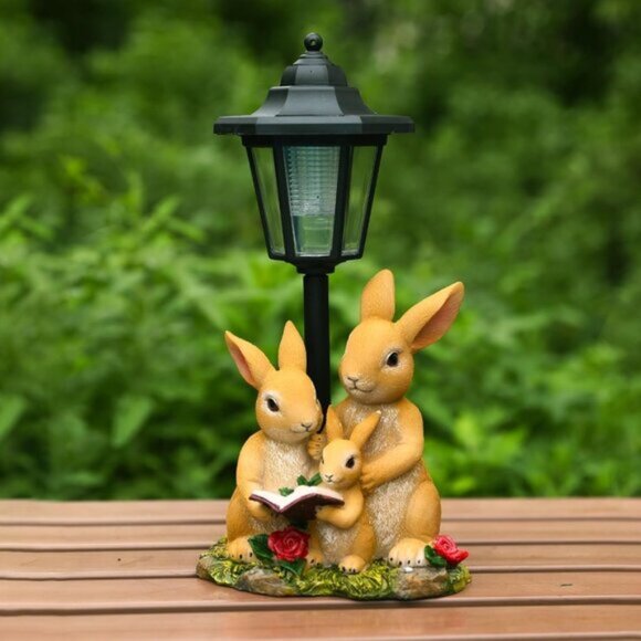 New Solar Outdoor Garden Statues Lights, Garden Art, Home Gifts for Lawn Patios